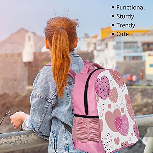 Sac à dos d'école rose enfants étudiants primaire adolescents multicolore