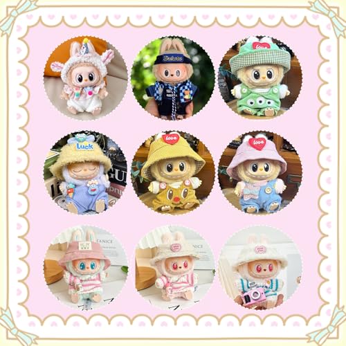 May Huang Bekleidung für 17cm Plüsch, Kuscheltier Kleidung Outfit nur Bekleidungs zubehör für 17cm Plush Pullover Hoodie Bekleidung DIY Kinder Geschenke (H)