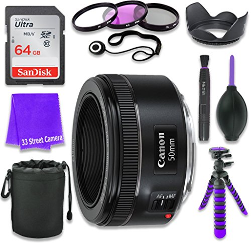 Canon EF 50mm f/1.8 STM Lens & SanDisk 64GB Class 10 Memory Card
