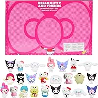 Hello Kitty Sanrio Set de Figuras 3D 24 Piezas, Mini Figuras