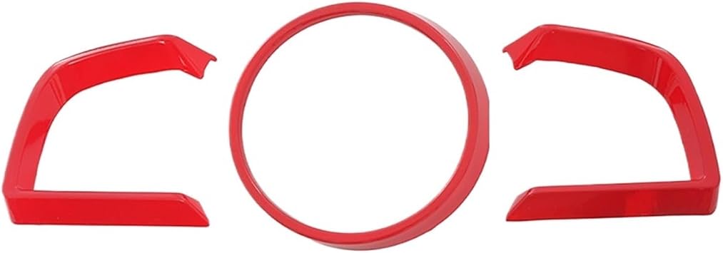 Car Interior Red Carbon Fiber ABS Accessories Interior Compatible with Mazda 3 Hatchback Sedan 2014-2018 Dashboard Instrument Meter Panel Cover TrimRed