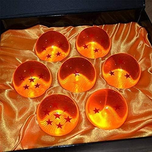BAODELI 7pcs 35mm Crystal Acrylic Resin Glass Ball with Gift Box Dragon Transparent Play Balls