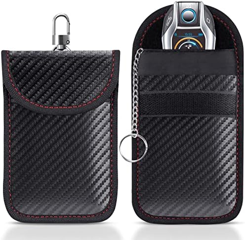 Faraday Pouch for car Keys,2 Pack Faraday Bag | Car Key Signal Blocking Pouch | Keyless Entry Car Keys Case | RFID Blocker Bag for Car Security | Anti-Theft Remote Entry Keyless Protect