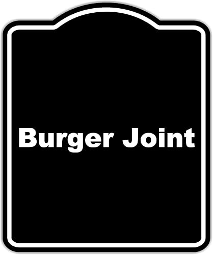 Burger Joint BLACK Minimalist Aluminum Composite Sign 15 x 18