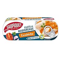 Epicerie salée Conserves de poissons Maquereaux SAUPIQUET Filets Maquereaux Sauce Escabèche 169G