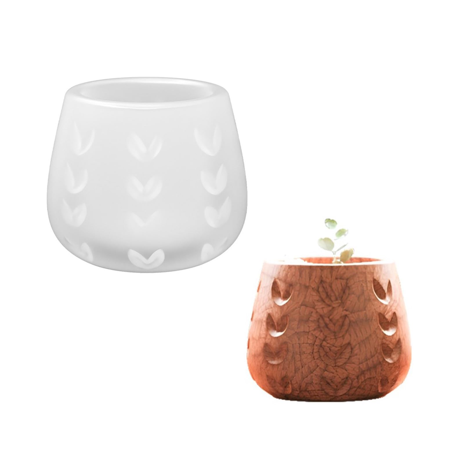 NEWFT Handcraft Heart Shaped Vase with Sturdy Silicone Craft Supplies Accessory for Resin and Clay Home Decoration