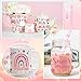 Wxiben UV DTF Cup Wrap - 10 Sheets Super Mom UV DTF Cup Wraps for 16 OZ Pink Mama UVDTF Wraps Flower Best Mom Ever Waterproof UVDTF Stickers for Glass Mother's Day Gifts