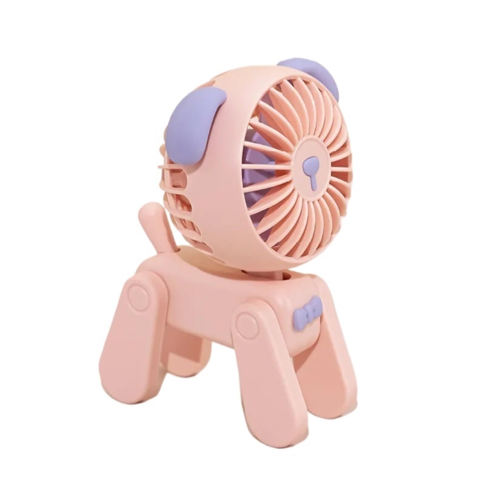 Ventilateur portable mignon cadeau de bureau USB Chien Rose