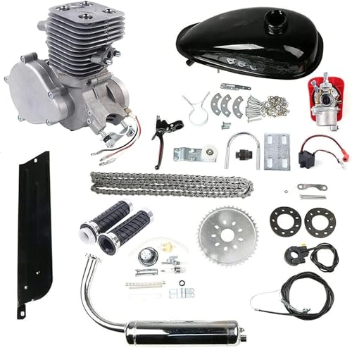 CUBELLIN Upgraded 100cc Bicycle Engine Kit 2 Stroke Bicycle Motor Kit Low Fuel Consumption Bike Engine Kit Air Cooling Bicycle Engine Kit 2024 New Motorized Bike Kit 36 Teeth Full Set