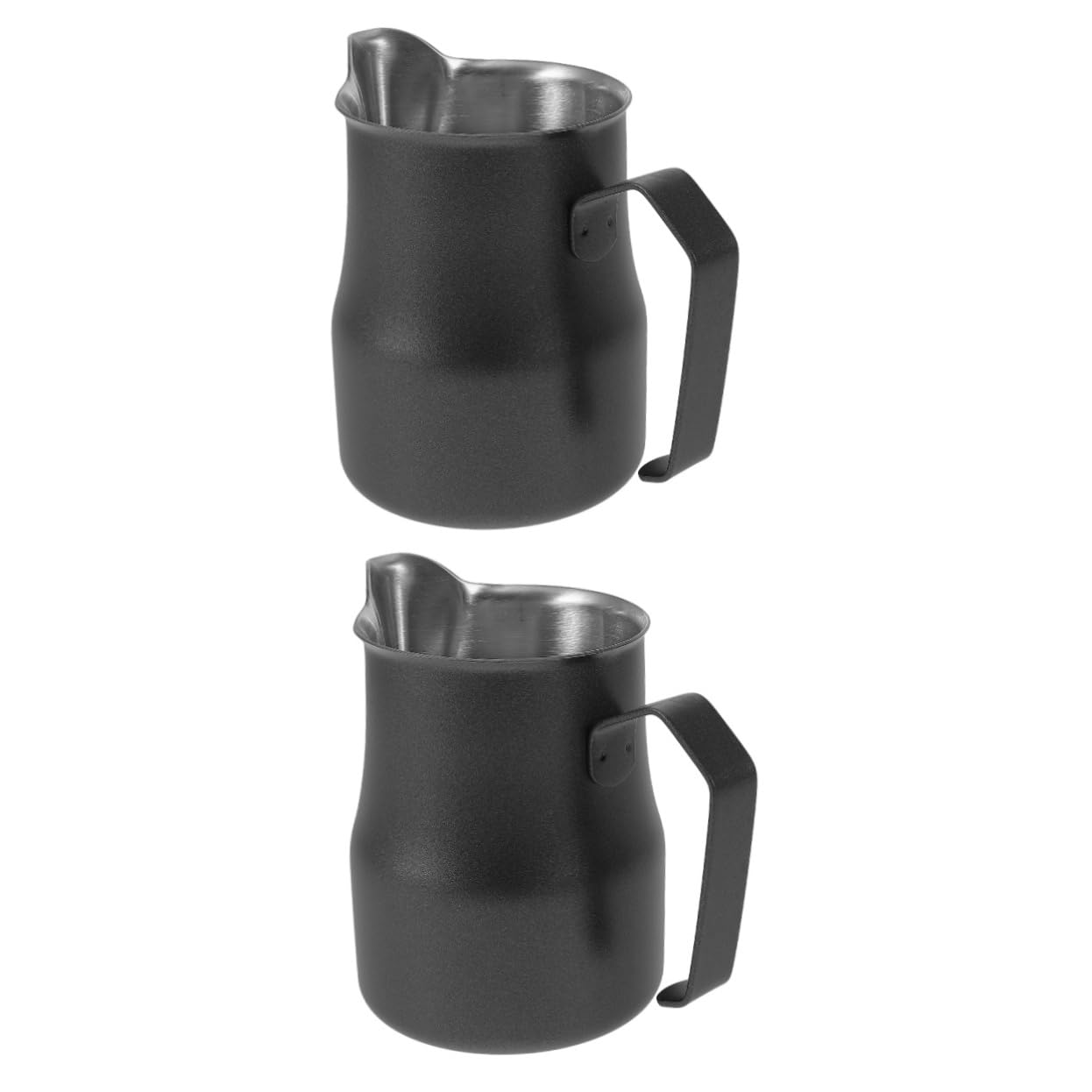 SHINEOFI 2 Piezas Cafetera de Inoxidable Espumar Leche Jarra Diseñado Arte Latte Preparar Espresso y Cappuccinos Casa o Cafetería
