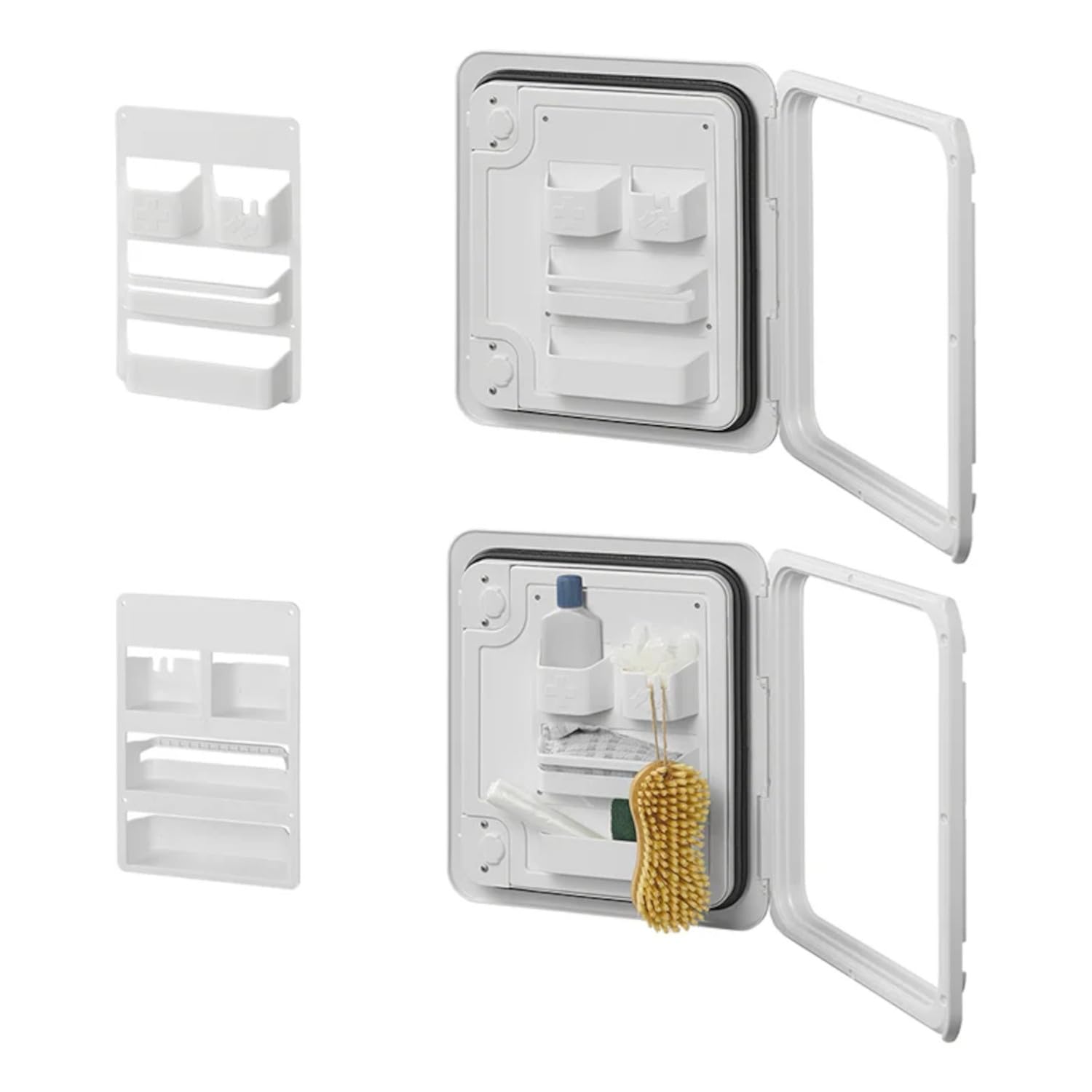 ProPlus 230094 Organizador para puerta de servicio, caravana, caravana, tamaño 28 x 18 x 4,8 cm, con cinta adhesiva M3