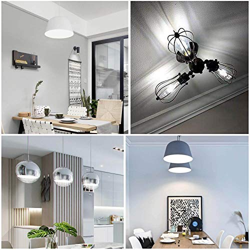 OMAYKEY 10W 5000K LED Edison Bulb (100W Equivalent) Daylight White Glow 1000 Lumens, E26 Base Vintage Edison ST64 Clear Glass LED Filament Light Bulbs, Non-dimmable, Pack of 3 - Thumbnail 6