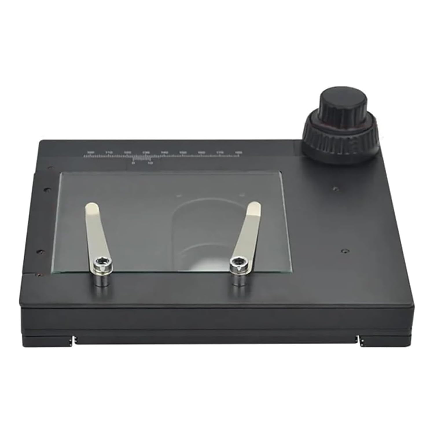 Hochgenaues Mikroskop Xy-Gleittisch, mobiles Design mit 75 mm horizontalem und 56 mm vertikalem Verfahrbereich, Präzisions-Lesegerät von 1 mm für Mikrofotografie und Untersuchung