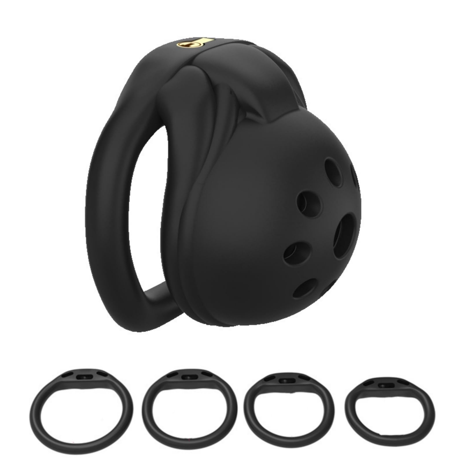 Hdynasty Nueva Jaula de Seguridad de Nido de Abeja con núcleo de Bloqueo pequeño para Hombre, ventilada y Transpirable, con Cuatro mosquetones fijos (38mm/43mm/48mm/52mm)