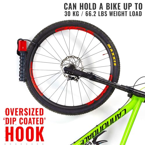 PRO BIKE TOOL Swivel Bike Rack - 2 Pack Indoor Wall Mount for Bicycles in Home and Garage - Vertical Hanging Rack for Space-Saving Storage - Secure Hook for MTB, Road, Hybrid and Kids Bikes - Image 5