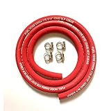 Fuel Line Hose 5AN 5/16 Inch High Pressure Hose 2.8Mpa 400PSI 8mm 5FT for Fuel Systems Engines Tube Hose (Attached Hose Clamp)