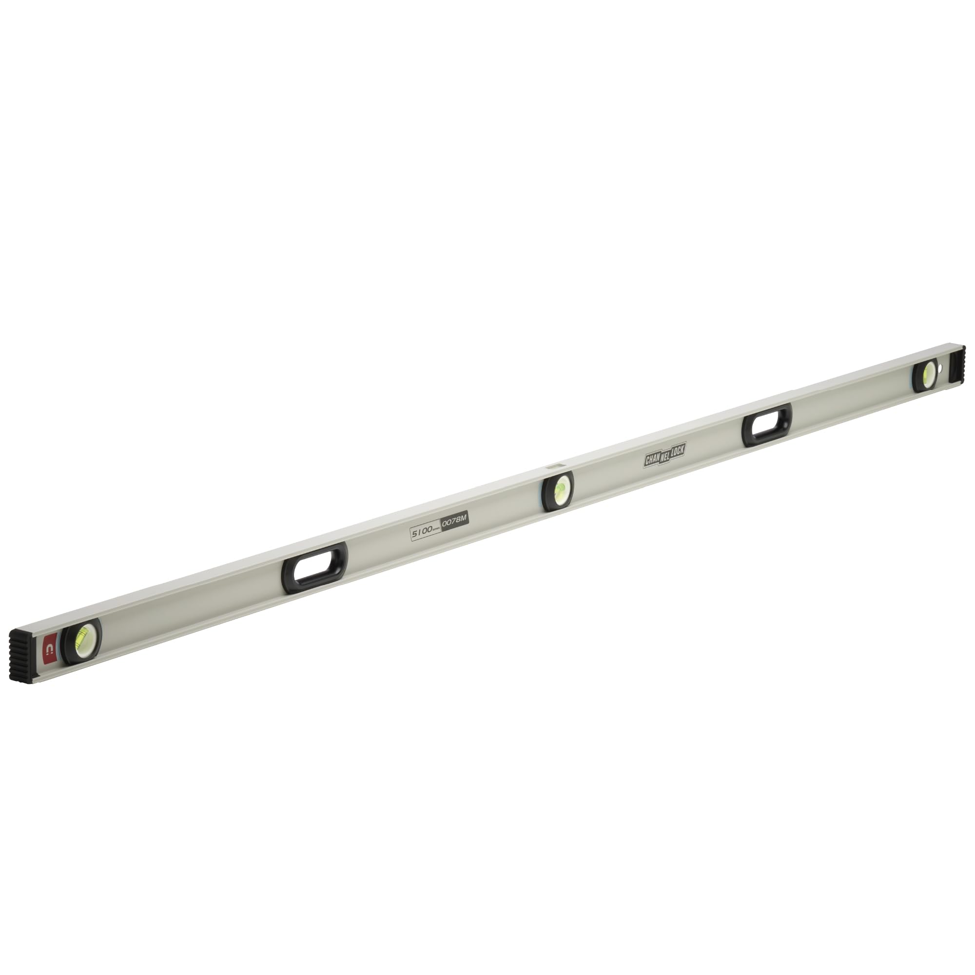 channellock 78-inch professional-grade magnetic aluminum i-beam level with 3 vials, 5100-0078m