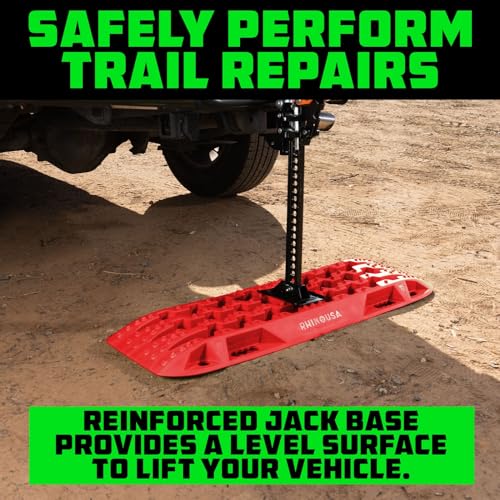 Image of Rhino USA Off-Road Traction Boards (2-Pack) - Sand, Mud & Snow (Red)
