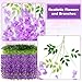 Alotiki Wisteria Hanging Flowers,Fake Hanging Flowers,Wisteria artificiales Garland for Home Wedding Arch Floral Party Garden Ceremony Outdoor Decor,3.6 feet Long(50,Purple)