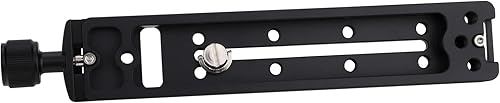Miniatura 6 de Riel de cámara Nodal Slide 7.874 in Abrazadera de placa de liberación rápida Riel macro con tornillos de anillo en D para Garmin Xero C1 DSLR