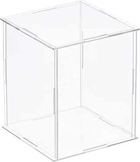 MECCANIXITY Clear Display Case, Acrylic Box Assemble Dustproof Box Showcase, 15x15x25cm for Collectibles, Crafts
