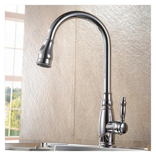 Grifo de lavabo extraíble cromado para una cocina moderna y funcional 5