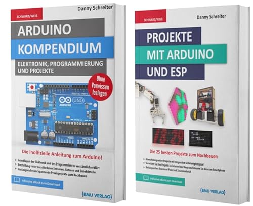 Arduino Kompendium + Arduino Projekte Buch (Taschenbuch)