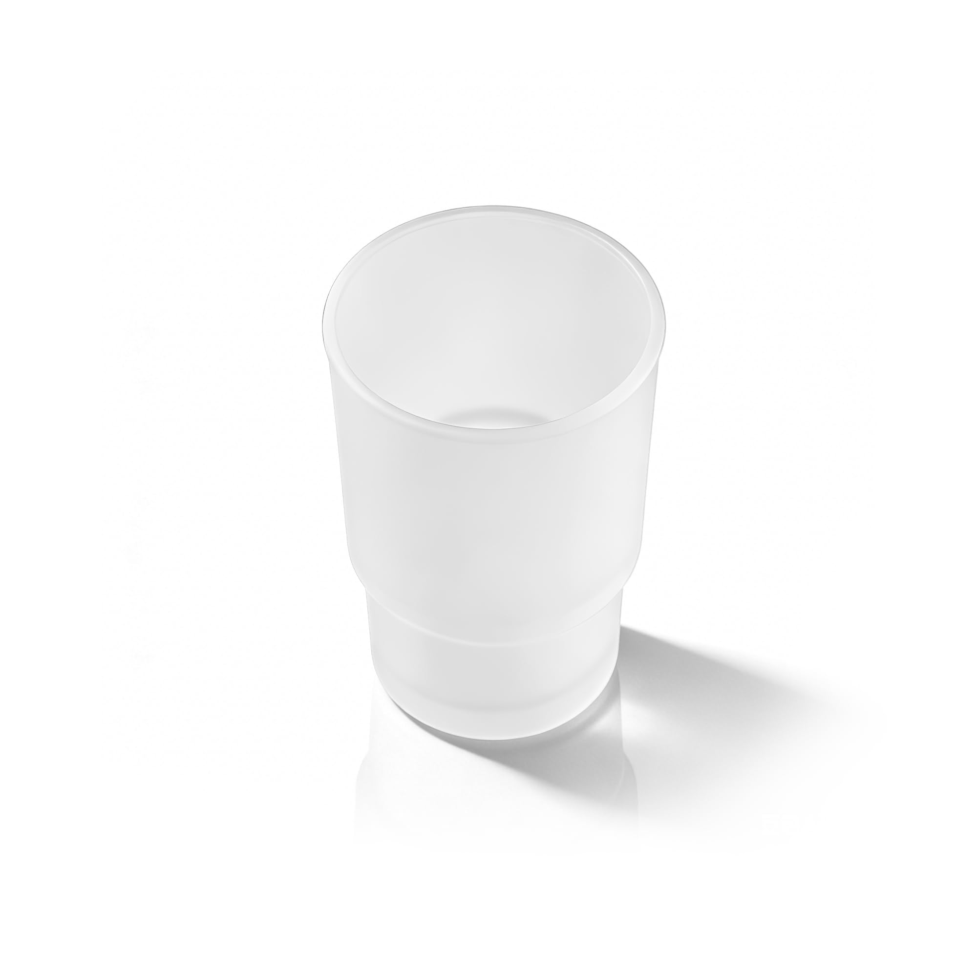 Wall-Mounted Toothbrush Holder with Frosted Glass Tumbler Stainless Steel (Single cup)