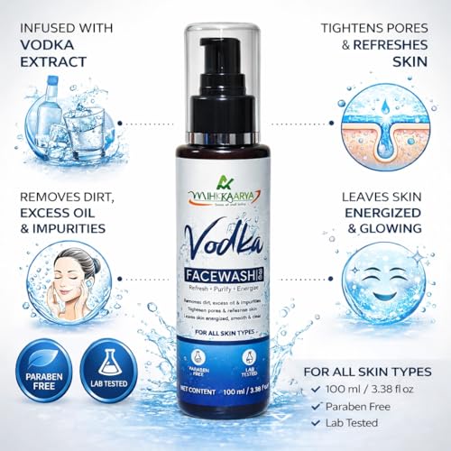Image of Vodka Face Wash for Men & Women - 100ml | Deep Cleansing & Refreshing Skincare