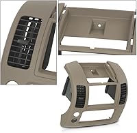 Vista 4 de G-PLUS Bisel de tapa de consola central para salpicadero, compatible con Nissan Frontier 2005-2020 68259-ZP16A 68259ZP16A marrón