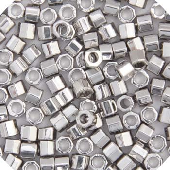 Miyuki Delica 11/0 Cut Palladium Plated DB0038-50Grams of Japanese Glass Beads