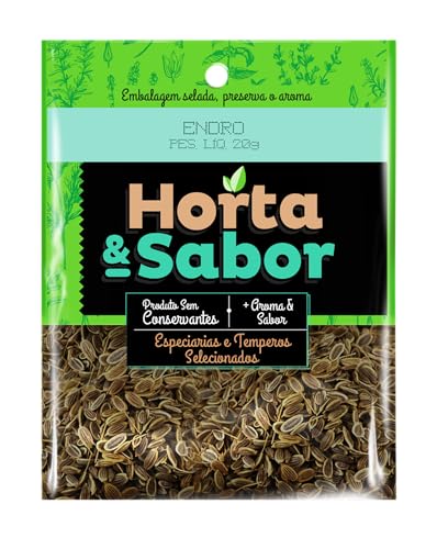Horta e Sabor – Endro em Grãos Sachê 20g | Ideal para Peixes, Molhos e Saladas | Aroma Suave e Sabor Refrescante | Tempera e Realça Suas Receitas