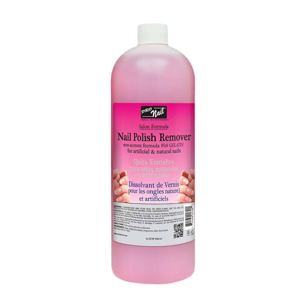 PRONAIL - Non-Acetone Nail Polish Remover, Professional, Maximum Strength, 32 Oz