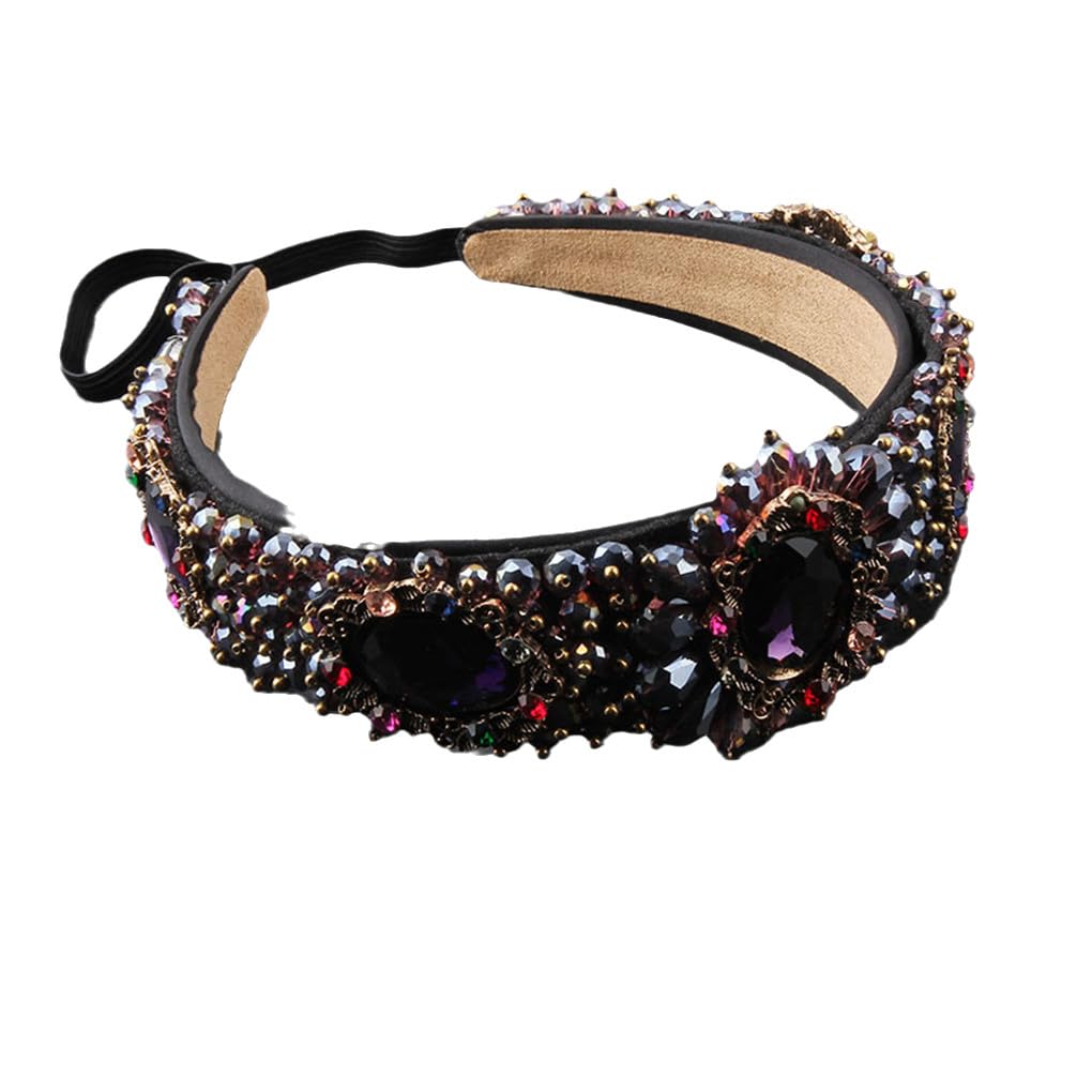 Aro para el pelo para mujer, diseño de flores con diamantes de imitación, multifuncional, accesorio para fiestas y bodas
