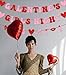 Glittery Galentines Girls Night Banner Happy Galentines Day Garland Banner Valentines Day Heart Decorations for Galentines Day Girls Ladie Anniversary Decorations Supplies