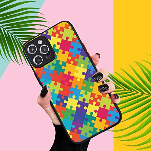Yashilaiya Compatible With Iphone 13 Pro Max Case 6.7",Colorful Jigsaw Puzzle Phone Case For Women Girls Frosted Pc Back Soft Tpu Bumper Protective Slim Shockproof Case For Iphone 13 Pro Max #TOP4