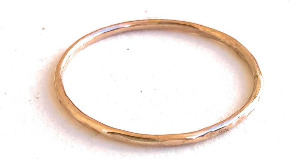 Littlejewel Gold filled Thin Hammered Ring SZ 8