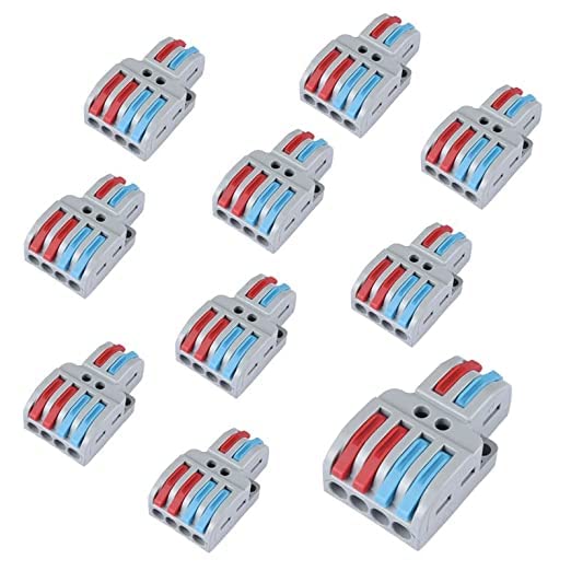 Besillia T- ShapeWire Connectors, Quick Separator Wire Wiring Connector for AWG 28-12 (T Type 2 in 4 out,Pack of 10) (B0C4LRXRYM) Amazon Price History, Amazon Price Tracker