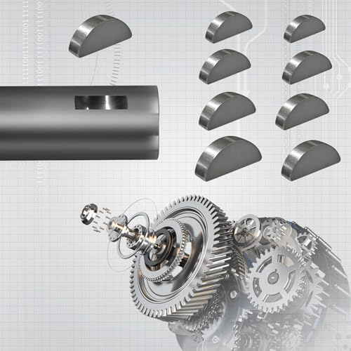80 Stk Federkeile Sortiment,Federkeile Sortiment Scheibenfeder Halbmond Mitnehmerkeil Satz,3-4-5-6 mm Scheibenfeder-Sortiment-Kit