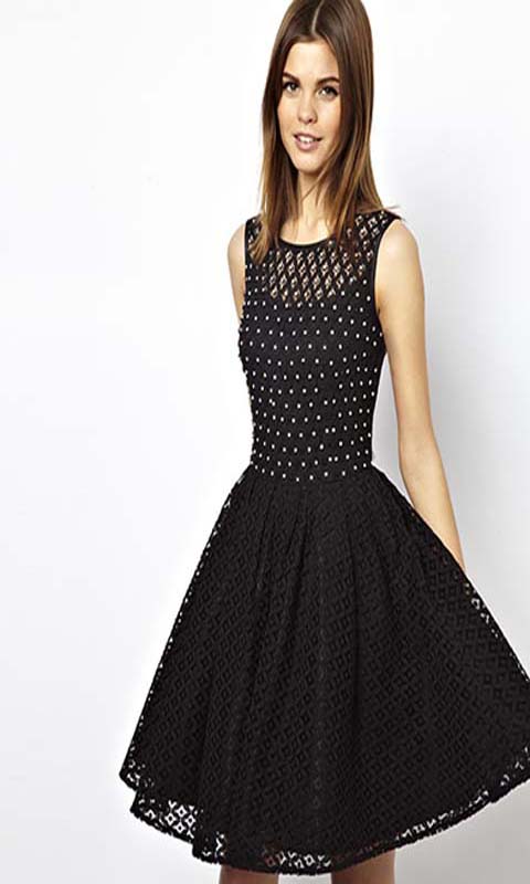 skater dress designs Golden Musical Circles Skater Dress