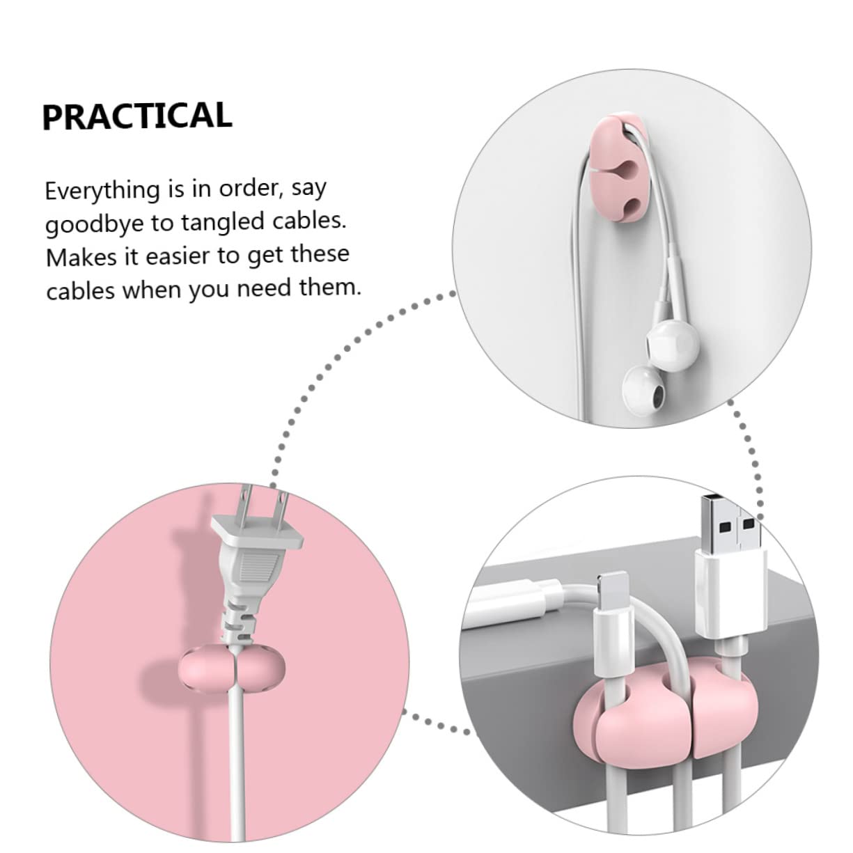 DOITOOL 24stücke Teiliges Kabel-organizer Mit Selbstklebenden Kabelhaltern Für Schreibtisch Büro Und Zuhause Sicheren Aufbewahrung Und Datakabeln