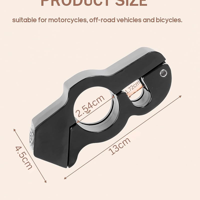 Image of Sevia Motorcycle Throttle Lock - Security Anti-Theft Grip Lock for Cruiser Sport Bike - CNC Machined Aluminum Lever - Quick & Durable
