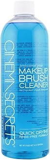 Cinema Secrets Original Blue Vanilla Makeup Brush Cleaner Solution - Professional Cleanser for Makeup Brushes - Quick-Drying, Rinse-Free Formula - Removes Stubborn Waterproof Make Up (16 fl oz)