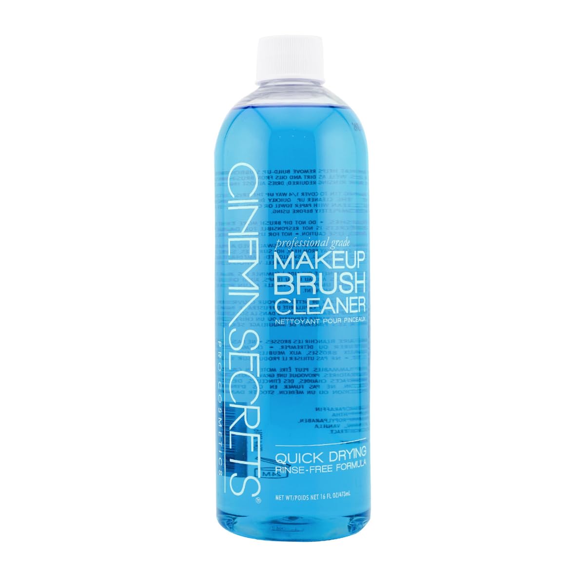Cinema Secrets Original Blue Vanilla Makeup Brush Cleaner Solution - Professional Cleanser for Makeup Brushes - Quick-Drying, Rinse-Free Formula - Removes Stubborn Waterproof Make Up