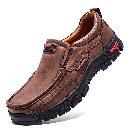 FLYLAND Basic 1.0 Men's Fashion Loafers Vintage Classical Leather Ankle Boots Handmade Chukka Boots...