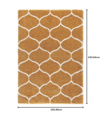 Image of Shaggy Carpet for Living Room 6 X 8 FEET Fluffy Plush Area Rug, Thick Fur Floor Carpet Modern Cozy Rug for Home Decor, Kids Room Bedside Hall, Durable Comfortable Shaggy Rug (Gold)