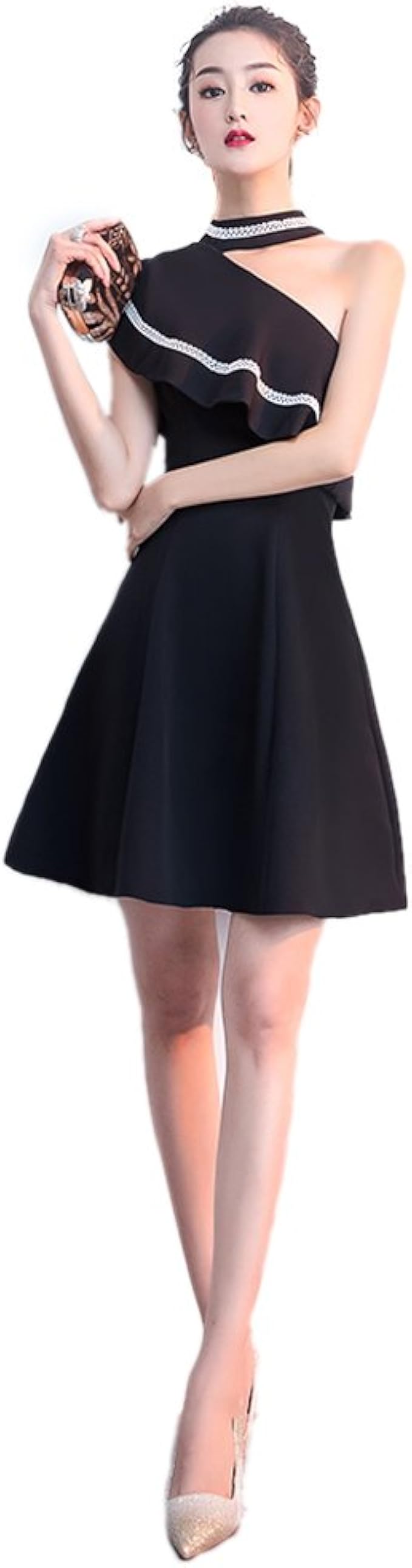 Amazon 単肩 パーティードレス レディース 演出服 斜め肩 ワンピース イブニングドレス 二次会 ステージドレス ブラック スレンダー ドレス Wish 望み イブニングドレス 通販 Amazon 単肩 パーティードレス レディース 演出服 斜め肩 ワンピース イブニングドレス 二次会 ステージドレス ブラック スレンダー ドレス Wish 望み イブニングドレス 通販