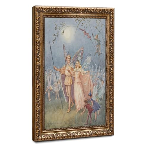 Impression sur toile Tatiana et Oberon Margaret Tarrant 40x60 cm pour bureau