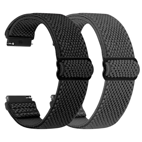 TumpCez - Quick Release Elastic Nylon Watch Straps - Watch Lug Width- 16mm 18mm 19mm 20mm 22mm 24mm Watch Straps -Choose Colour & Width
