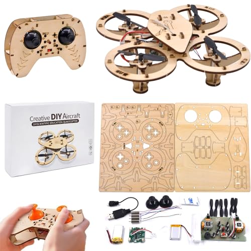 DIY Wooden Building Blocks Flying, DIY Wooden Drone Model Kit,